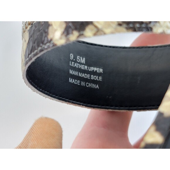 NEW Rebecca Minkoff 9.5 Marciann Too Sandal Snake Embossed Flats Slip On - Picture 8 of 10